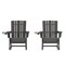 Flash Furniture Gray Adirondack Rocking Chairs with Cupholder, 2PK 2-LE-HMP-1045-31-GY-GG - alternate 4